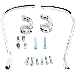 Moose Racing Silver 1-1/8" Contour Handguards