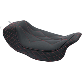 Mustang Revere Solo Seat - Diamond - Red Stitched 75130AB