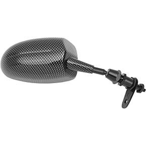 Parts Unlimited Universal Mirror - Carbon Fiber - Right