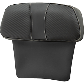 Chopped Tour Pak Backrest Pad - Dominator - Black w/ Carbon Fiber Inset - FLT/FLH '14-'23 814-07-CPACK-D