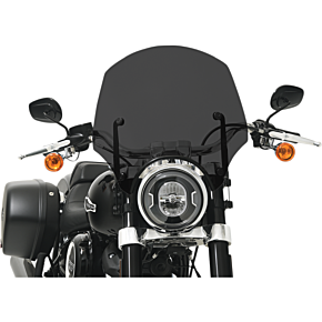 El Paso Windshield - 15" - 9" Headlight Cutout - Dark Black Smoke MEP5265