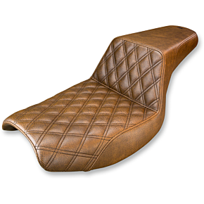 Saddlemen Step Up Seat - Lattice Stitched - Brown - FXR