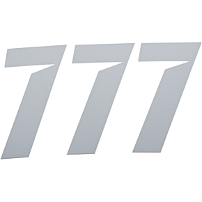 Slash Number Plate - #7 - White - 4" 45-28-7