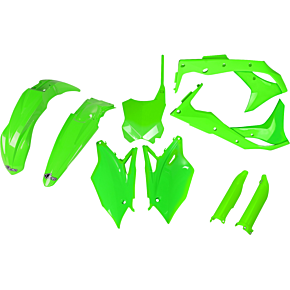 Body Kit - Neon Green - Suzuki - KXF '17 KAKIT224F@AFLU