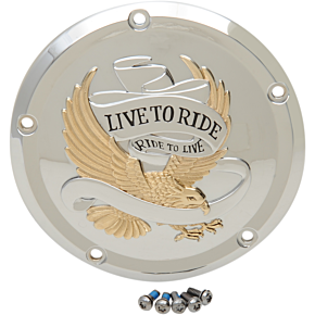 Live to Ride Derby Cover - 5-Hole - Gold 1107-0555