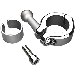 Ball Mount - Aluminum Clamp - 7/8" - 1" Handlebars - Chrome 50128