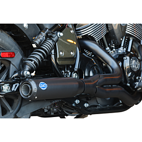 2-into-1 Qualifier Exhaust System - Guardian Black - 49-State - Indian Chief 550-1116