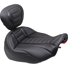 Deluxe Touring Solo Seat - Gun Metal Stitch - FLT/FLH '23-'24 89401GM