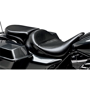 Le Pera Bare Bones Pillion Pad - Deluxe - Smooth - Black - FL LK-005PDX