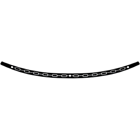 Memphis Shades Windshield Trim - Black - Chain - FLH '14+ MEB0973