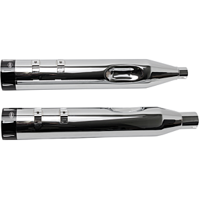 Ss Cycle MK45 Mufflers - Chrome - Black Tracer 550-0668