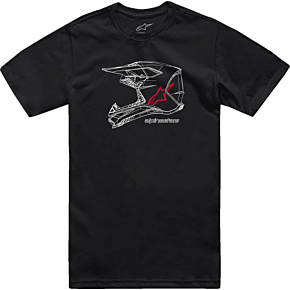 MX Helmet T-Shirt - Black - 2XL 1214-73116-10-2XL