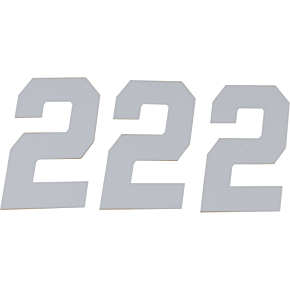 Race Number Plate - #2 - White - 6" 45-36-2