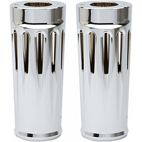 Fork Boot Covers - +2" - Chrome - Deep Cut - FL 20-027