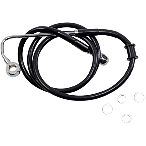 Brake Line - +8" - Black - '15-'17 Softail 1741-5763