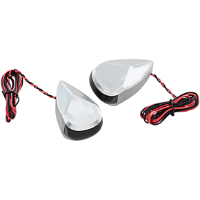 Alloy Art Turn Signal - Raw - Smoke/Red MRL-2R