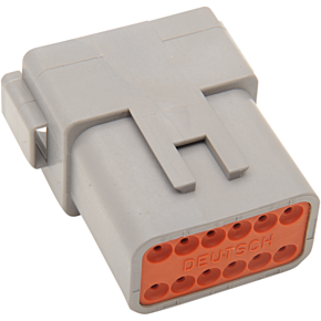 NAMZ CUSTOM CYCLE Deutsch Receptacle - 12 Pin - Gray DR-12G