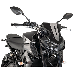 Puig Hi-Tech Parts New Generation Windscreen - Black - MT09 - 9376N