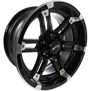 Wheel - Roll'n 104 - Rear - Machined Black - 14x7 - 4/4 - 3+4 0230-0760