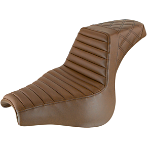Step Up Seat - Tuck and Roll/Lattice Stitched - Brown