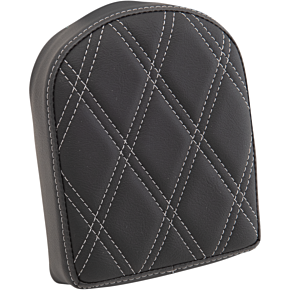 Sissy Bar Pad - Double Diamond - Silver - 7" 0822-0444