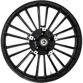 Coastal Moto Front Wheel - Atlantic - Dual Disc/No ABS - Solid Black - 21"x3.50" - '00-'07 FL 3D-ATL213SB07