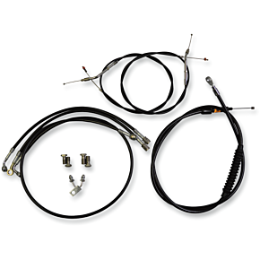 La Choppers Handlebar Cable/Brake Line Kit - 12" - 14" Ape Hanger Handlebars - Black Vinyl LA-8122KT-13B
