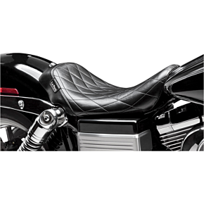 Le Pera Bare Bones Solo Seat - Diamond Stitch - Black - Dyna LK-001DM