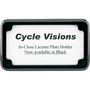 Beveled License Plate Frame - Black CV-4615B
