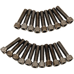 Rocker Knurled Bolt Kit - Black/Chrome - M8 2401-1021