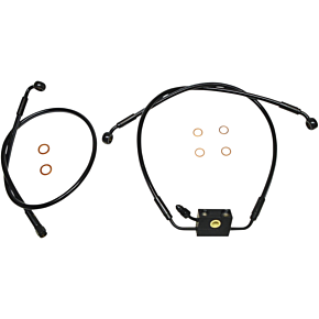 Brake Line - XR - Dual Disc - ABS - Black - Softail SBB1335-28