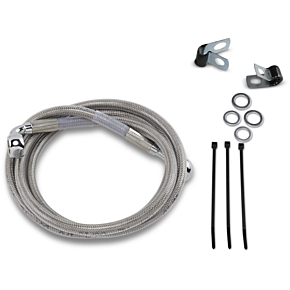 Brake Line - Front - +4" - Stainless Steel 1741-2676