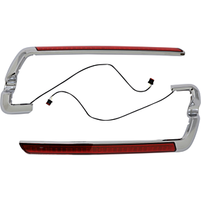 Custom Dynamics Marker Light - Saddlebag - Red - Chrome CD-SB-SIDE-RC