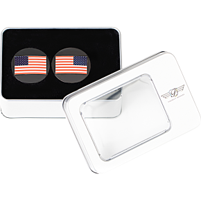 Figurati Designs Swing Arm Covers - American Flag - Custom - Reversed - Black FD21R-AF-BK