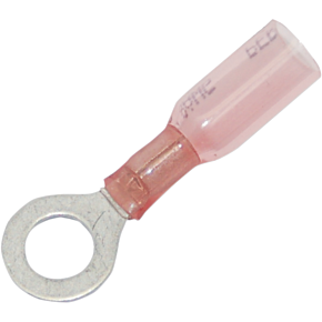 Ring Terminal Heat Sealable .25" 22-18 25-pk