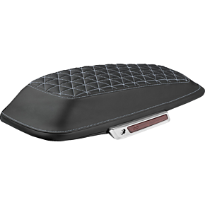 Saddlebag Lid Covers - Tri-Gripper - Silver Stitch - FLH/FLT '14-'25 L870-14-21105
