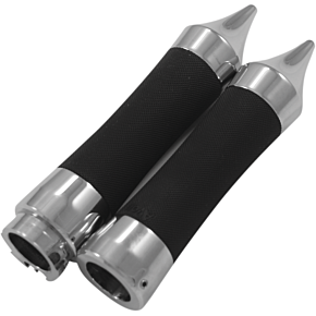 Eddie Trotta Designs Grips - Dead End - Chrome/Rubber TC-764