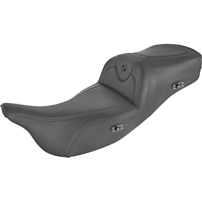 Heated RoadSofa™ Seat - Without Backrest - Black w/ Black Stitching - FL '09-'24 808-07B-187THCT