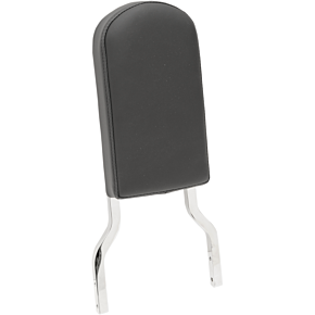 Sissy Bar Pad - Tall - Smooth - Black W/Solar Reflective Leather Top Stitch 0822-0298