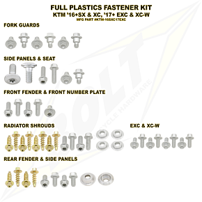 Body Work Fastener Kit - KTM KTM-16SXC17EXC