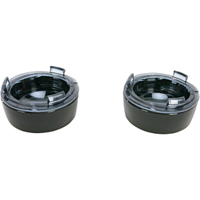 Kuryakyn Deep Dish Bezels - Black/Smoke Lens