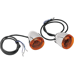 Chris Products Front Signal Light Assembly - Chrome/Amber - Dual-Filament 8500A