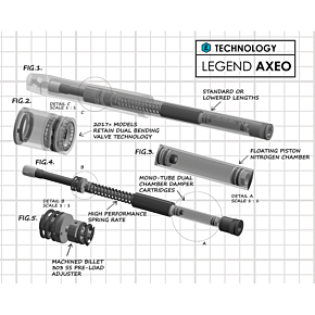 Legend Suspension Standard AXEO Front Suspension - 49 mm - Trike '14-'16 0414-0518