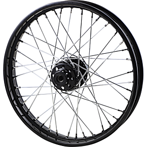 Front Wheel - Single Disc/No ABS - Black - 21"x2.15" 0203-0663