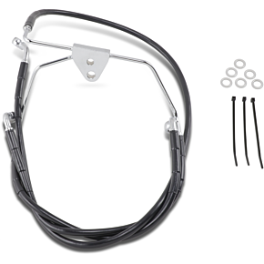 Brake Line - Front - Black - +10" - FLH '96-'07 1741-2519