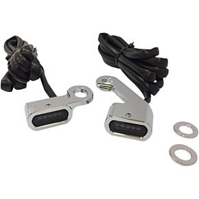 LED Handlebar Marker Lights - Chrome/Smoke 2040-2141