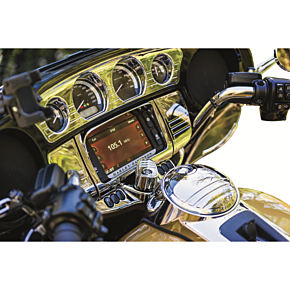 Kuryakyn Tri-Line Gauge Trim - Chrome