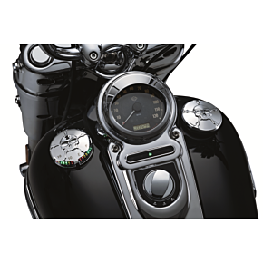 Kuryakyn Zombie LED Fuel and Battery Gauge - Chrome