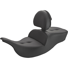 Saddlemen Roadsofa™ Pillow Top Seat - With Backrest - Black 897-07-181BR