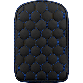 RoadSofa™ Sissy Bar Pad - Honeycomb - Blue Stitching 041149BLU